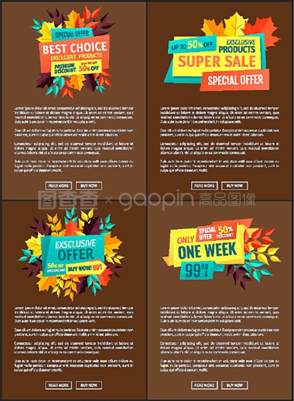 商店的最佳選擇獨家產品報盤。秋季折扣和出售產品天然商品。降價降低了銷售成本。